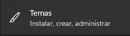 Opción Temas en el menú de Personalización de Windows 11