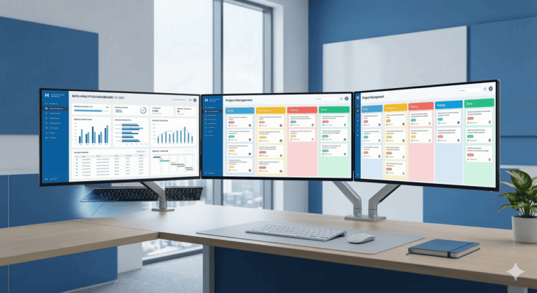 Herramientas de gestión de proyectos para pymes en pantalla de ordenador