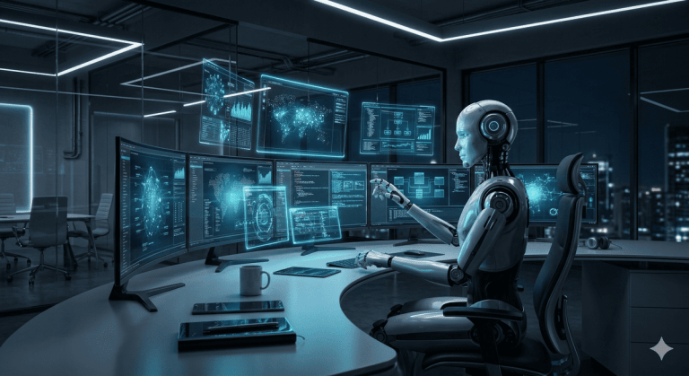 Agente de IA autónomo gestionando procesos en empresa