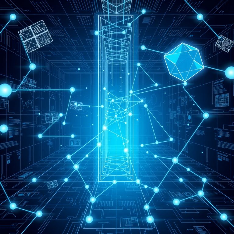 Red de IA analizando normativa técnica y proyectos de ingeniería, representación conceptual de ia para ingenierias y estudios tecnicos
