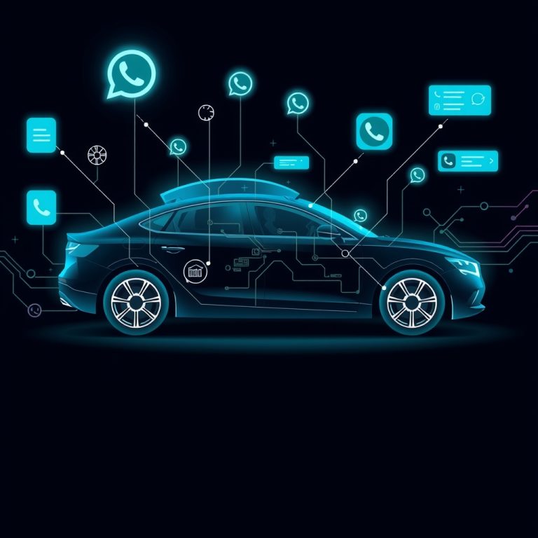 Agente WhatsApp para recambios de automoción identificando piezas por matrícula en interfaz digital